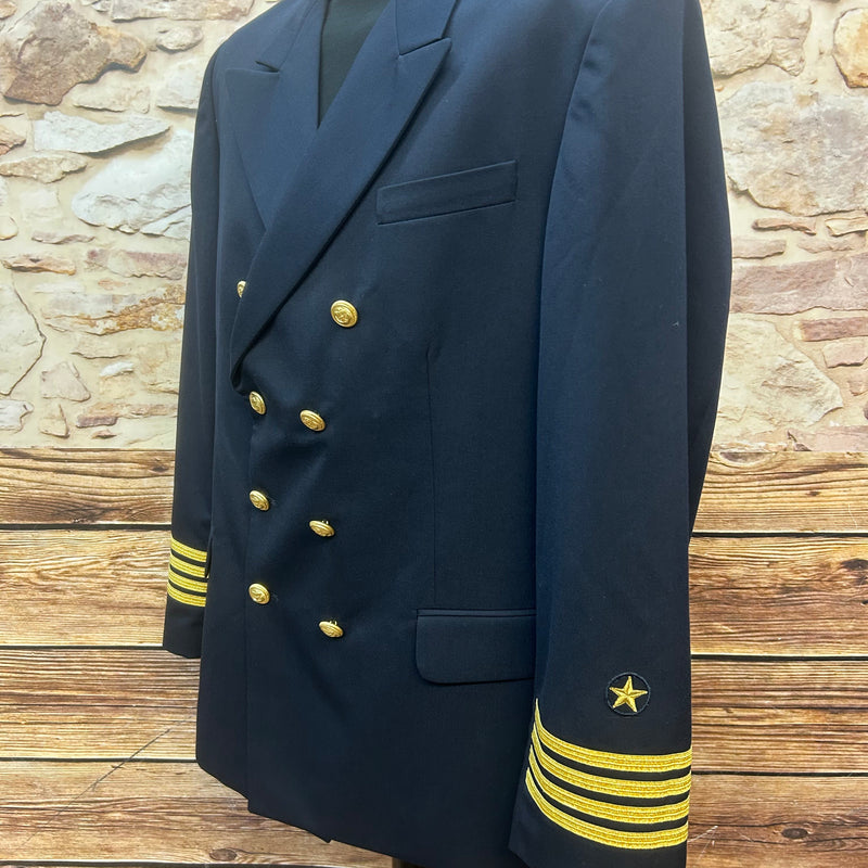 Vintage Marine Sakko Größe 54 – Dunkelblau mit goldenen Knöpfen