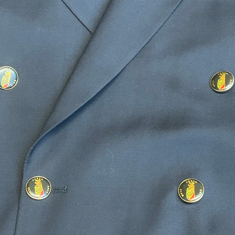 Vintage Doppelreiher Sakko Herren Gr. 27 – Schurwolle, Dunkelblau