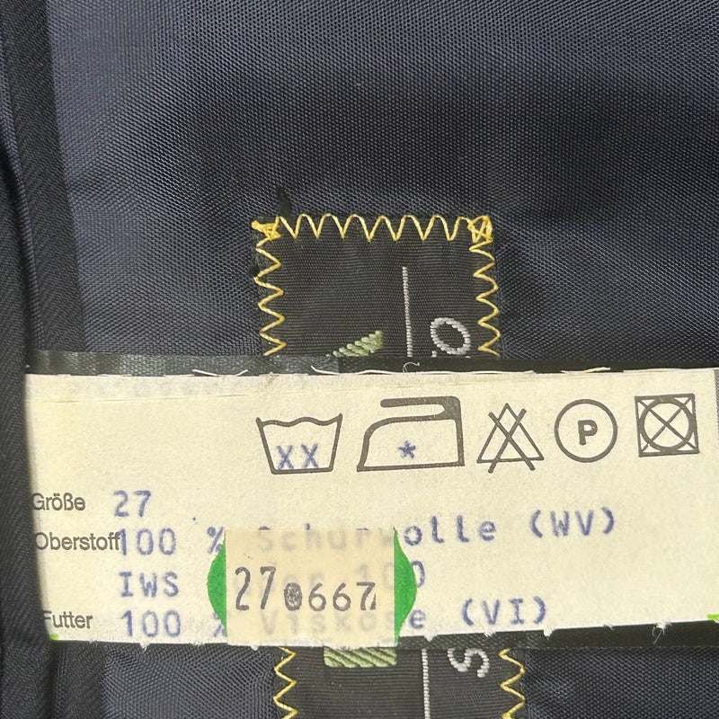 Vintage Doppelreiher Sakko Herren Gr. 27 – Schurwolle, Dunkelblau