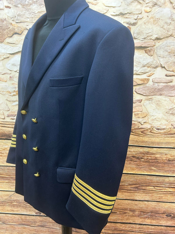 Vintage Uniform Sakko Herren Gr. 27,5 – Marineblau mit Goldlitzen