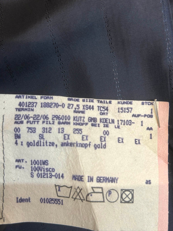 Vintage Uniform Sakko Herren Gr. 27,5 – Marineblau mit Goldlitzen