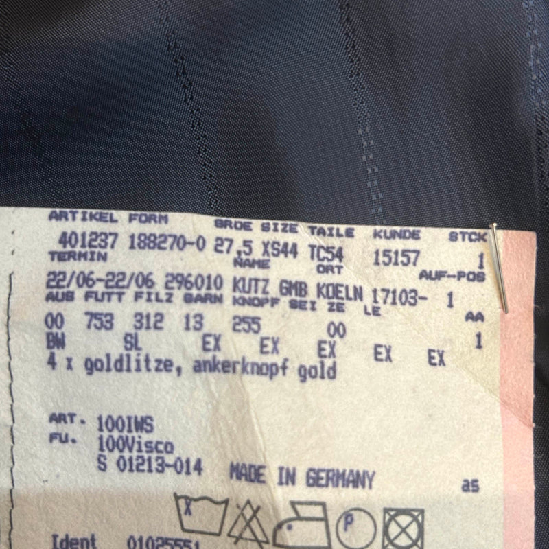 Vintage Uniform Sakko Herren Gr. 27,5 – Marineblau mit Goldlitzen