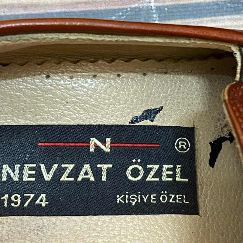 Braune Retro Loafer Herren Größe 40 mit sichtbarer Vintage-Patina