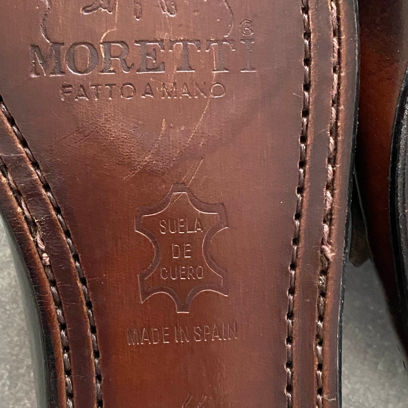 Vintage Loafer Leder Braun Gr. 44 – handgefertigt mit Ledersohle, Ansicht 4