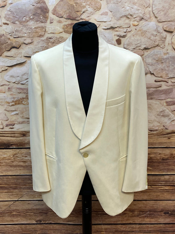 „Vintage Smoking Sakko elfenbein Herren Schalkragen Hochzeit elegant“