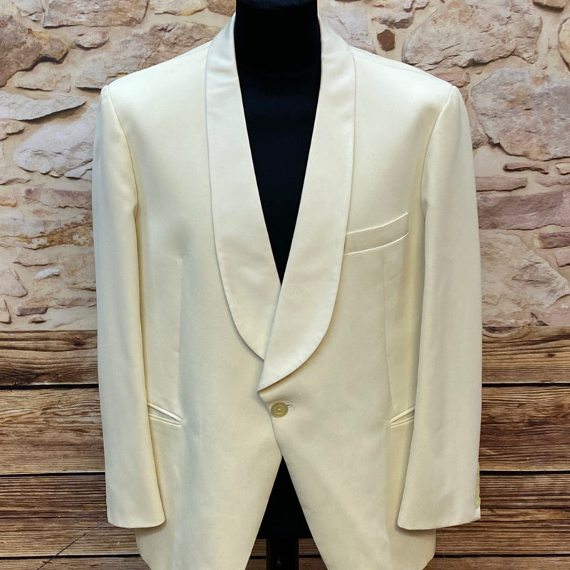 „Vintage Smoking Sakko elfenbein Herren Schalkragen Hochzeit elegant“