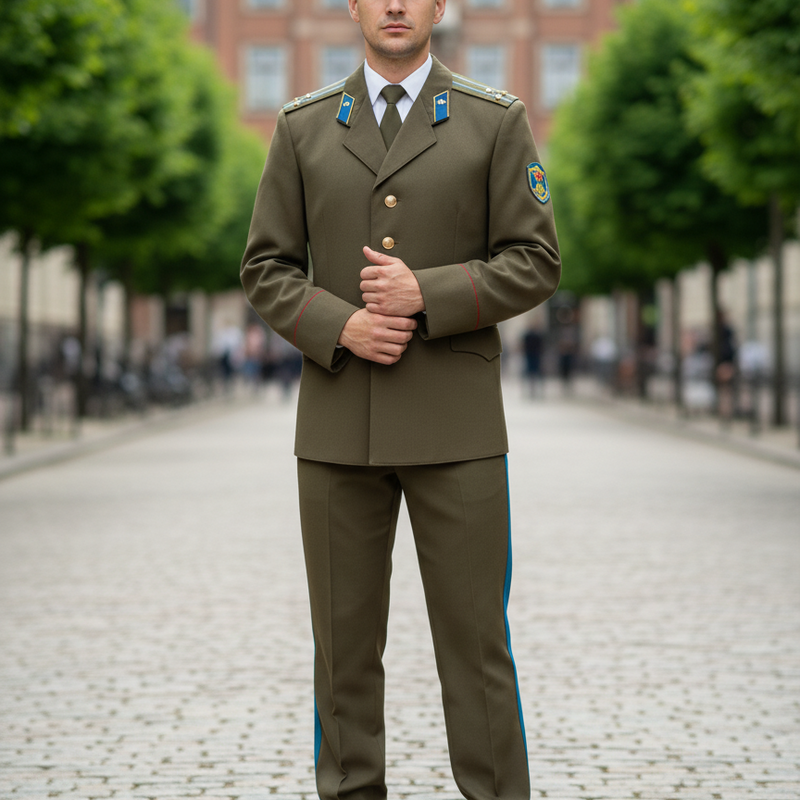 Komplettes sowjetisches Uniform-Set Größe 50, Jacke und Hose.