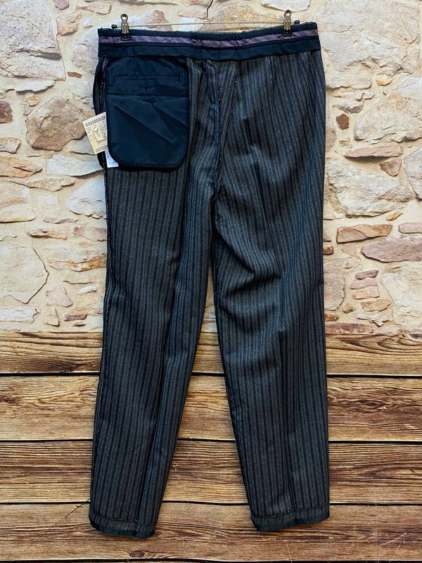 Innenfutter der gestreiften Vintage Stresemannhose