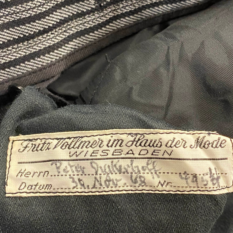 Vintage Stresemannhose Herren ca. 50 – Schwarz Grau gestreift (Maßanfertigung), Ansicht 4