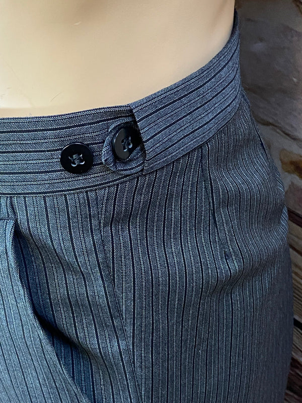 Vintage Stresemannhose grau gestreift – Größe 30, Ansicht 4