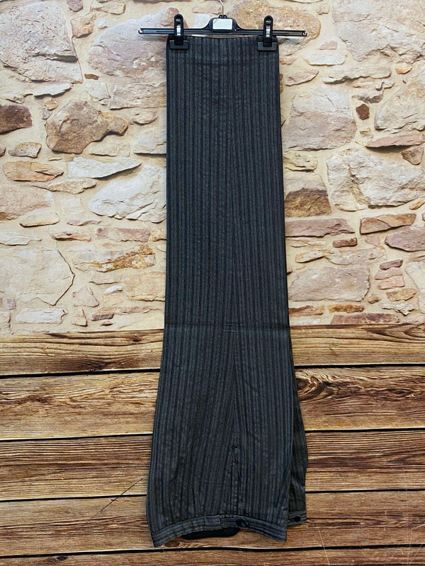 Vintage Stresemannhose Herren Größe 52 grau-schwarz gestreift