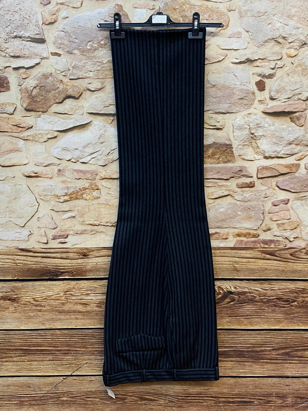 Vintage Stresemannhose Herren Größe 54 schwarz anthrazit gestreift