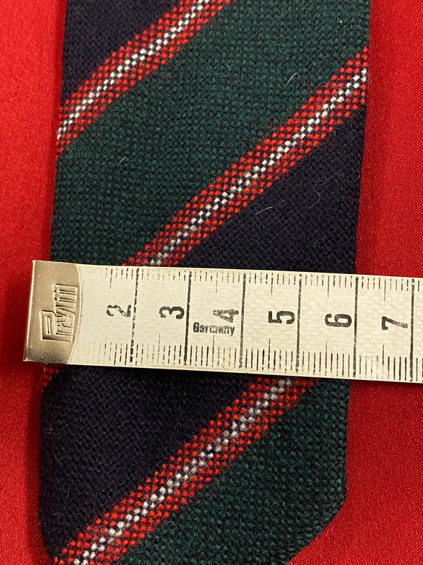 „Vintage Herren Krawatte schmal gemustert mit Maßband zur Breitenangabe“