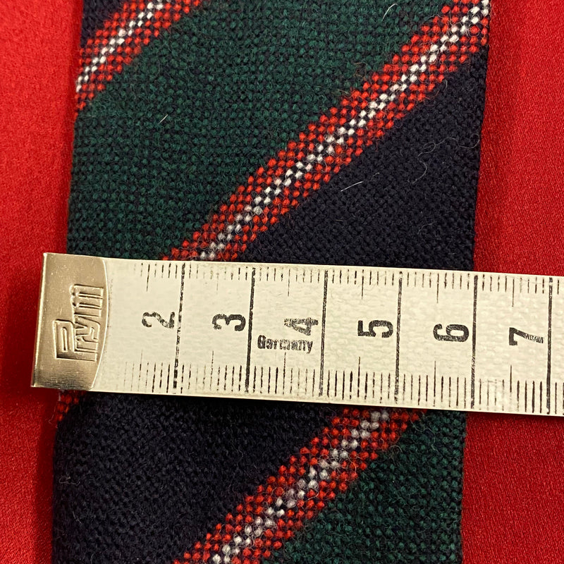 „Vintage Herren Krawatte schmal gemustert mit Maßband zur Breitenangabe“