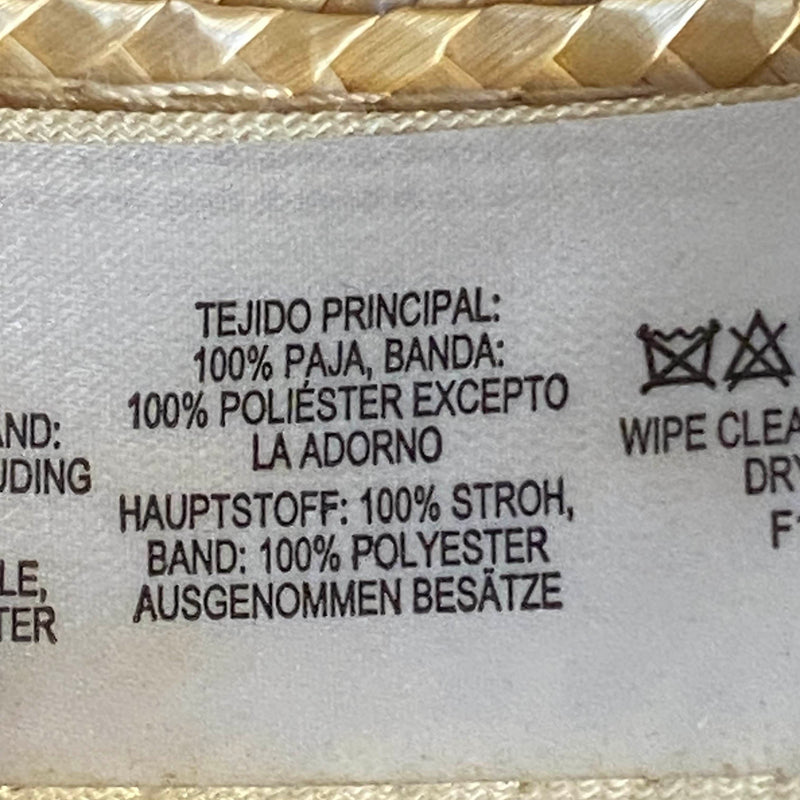 Vintage Strohhut Herren Beige mit Rot Blau Band Sommerhut, Ansicht 5