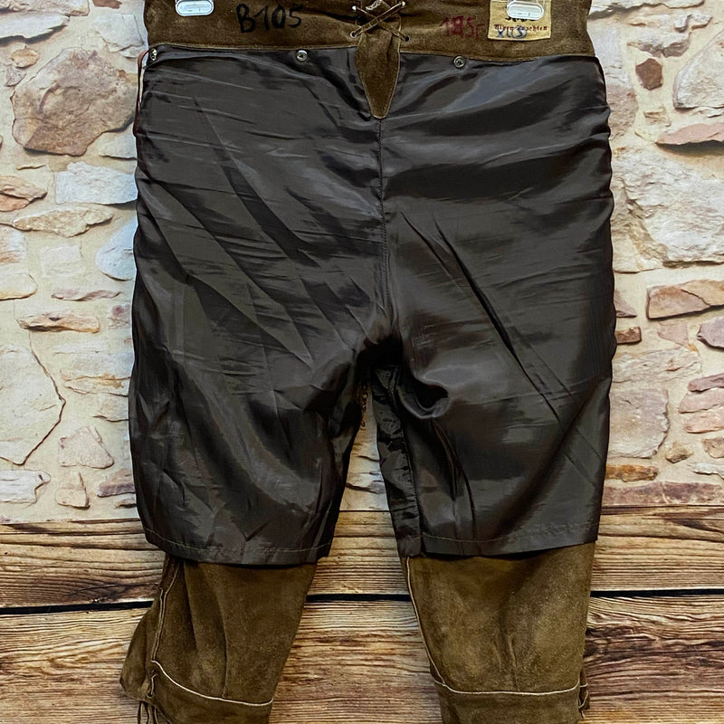 Vintage Lederhose Kniebund Dunkelbraun – Gr. 52 – 1886 Alphorn Trachten