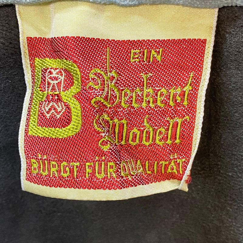 Vintage Trachten Lederhose Kniebund Schwarz – Gr. 58 – Beckert Modell