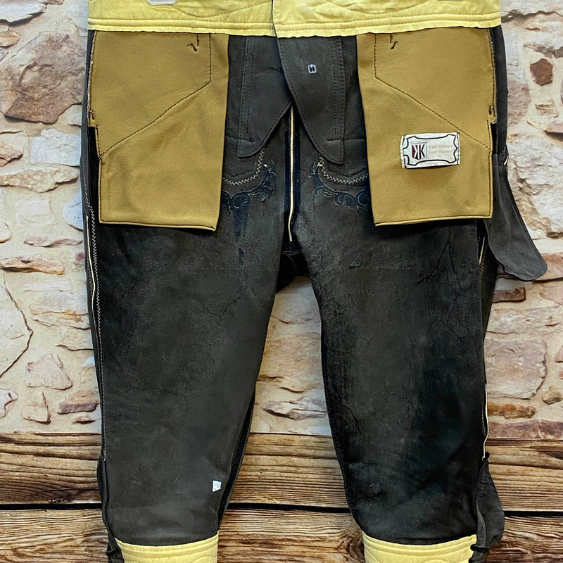 „Innenansicht Vintage Lederhose Karl Klüber Verarbeitung Detail“