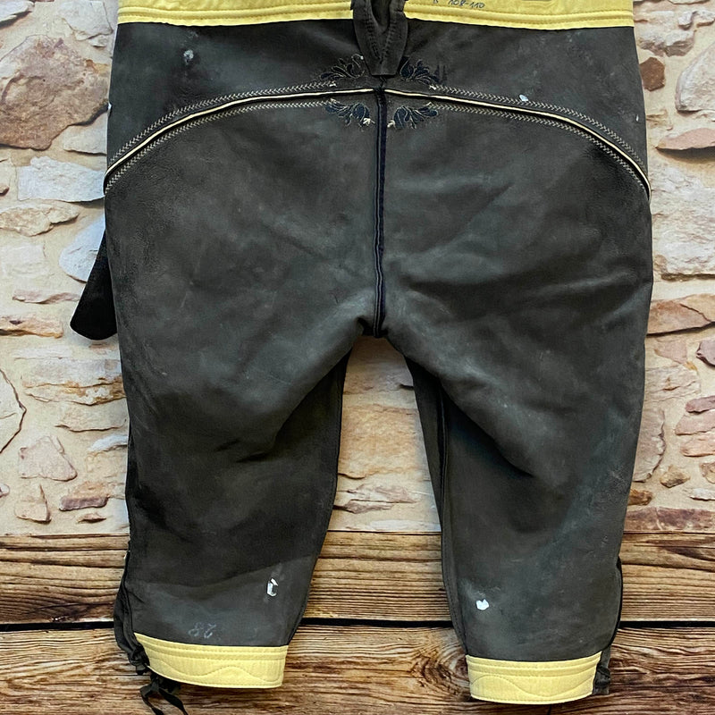 „Innenansicht Vintage Lederhose Karl Klüber Verarbeitung Detail Ansicht 1“