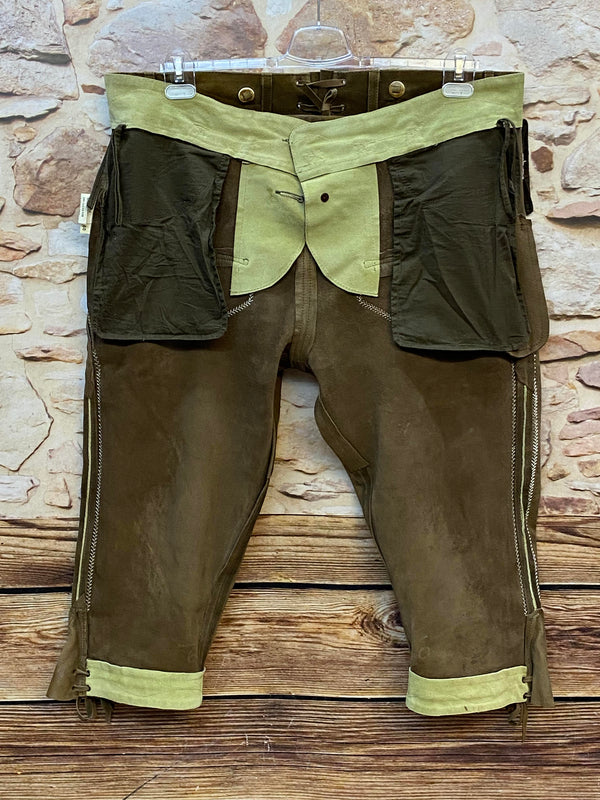 „Innenansicht Lederhose Donisl Echtleder Verarbeitung Detail“