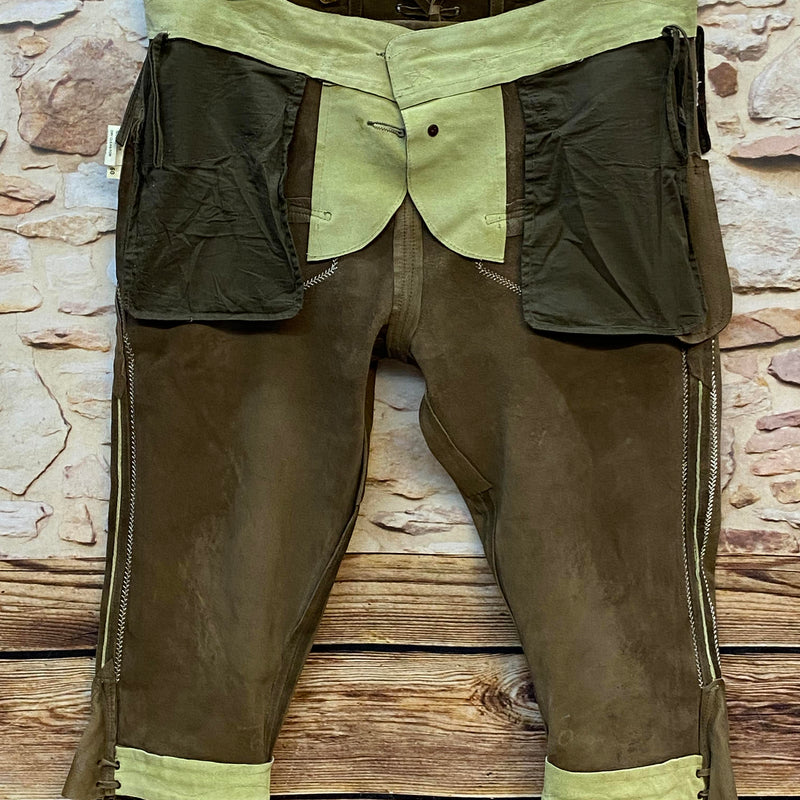 „Innenansicht Lederhose Donisl Echtleder Verarbeitung Detail“