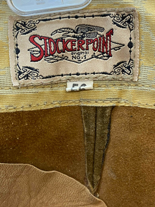 „Innenansicht Vintage Trachtenlederhose mit Futter und Trägeransatz Ansicht 3“