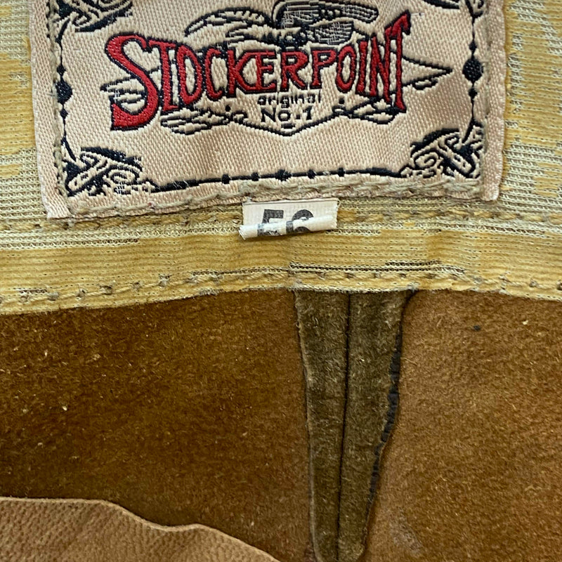 „Innenansicht Vintage Trachtenlederhose mit Futter und Trägeransatz Ansicht 3“