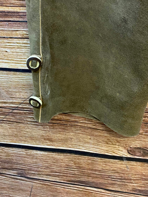 Vintage Trachten Lederhose Herren grün Gr. 56 Echtleder, Ansicht 4