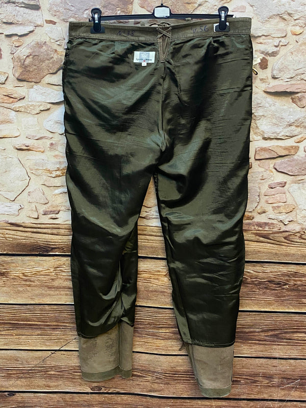 Vintage Trachten Lederhose Herren grün Gr. 56 Echtleder, Ansicht 7