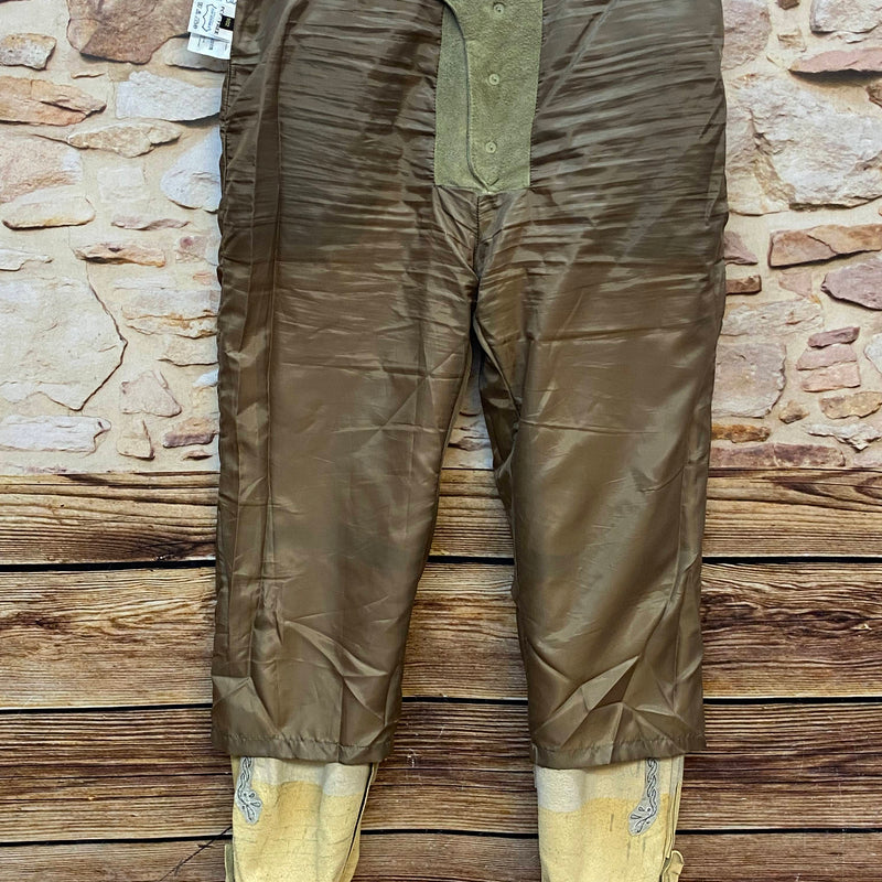 Vintage Trachten Lederhose Herren hellgrün Gr. 102 lange Lederhose Echtleder, Ansicht 5