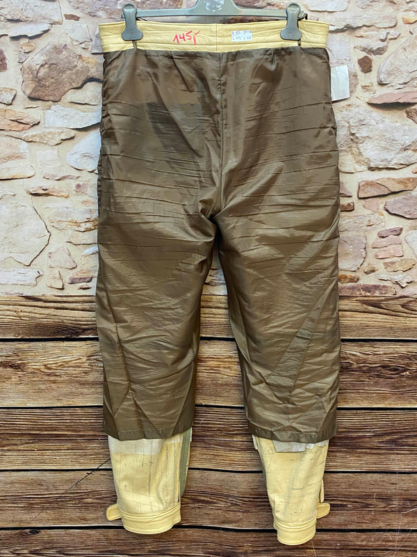 Vintage Trachten Lederhose Herren hellgrün Gr. 102 lange Lederhose Echtleder, Ansicht 6