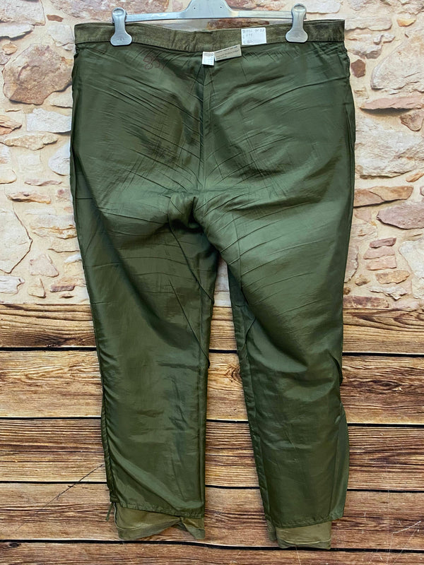 Vintage Trachten Lederhose Herren grün Gr. 58 lange Lederhose Echtleder, Ansicht 5