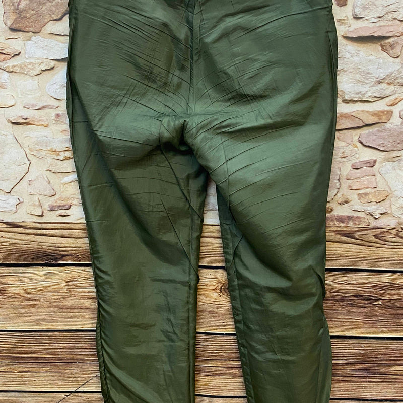 Vintage Trachten Lederhose Herren grün Gr. 58 lange Lederhose Echtleder, Ansicht 5