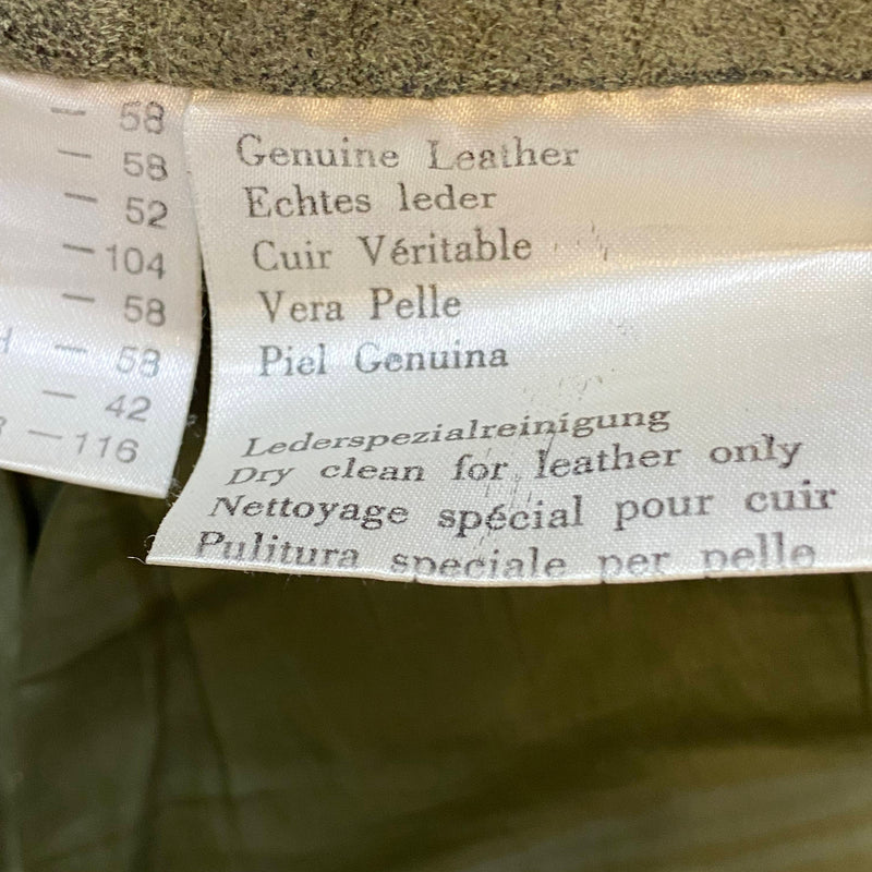 Vintage Trachten Lederhose Herren grün Gr. 58 lange Lederhose Echtleder, Ansicht 6