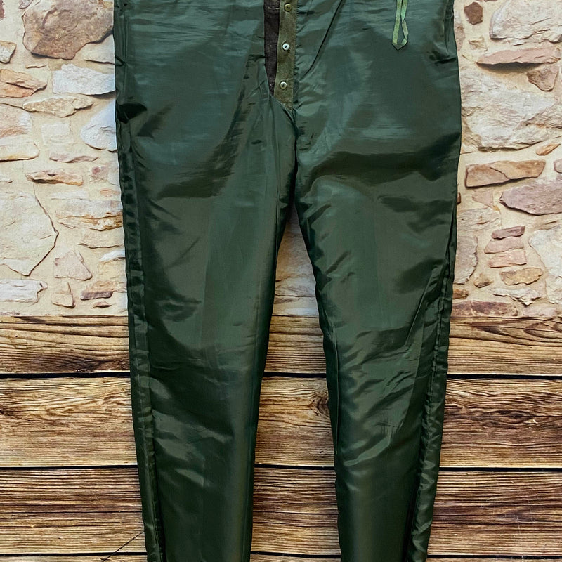 Vintage Trachten Lederhose Herren grün lang Echtleder Gr. 56