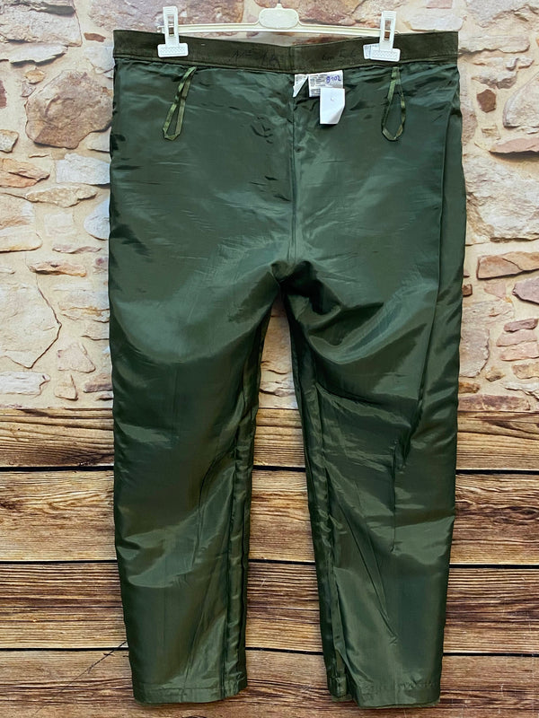 Vintage Trachten Lederhose Herren grün lang Echtleder Gr. 56