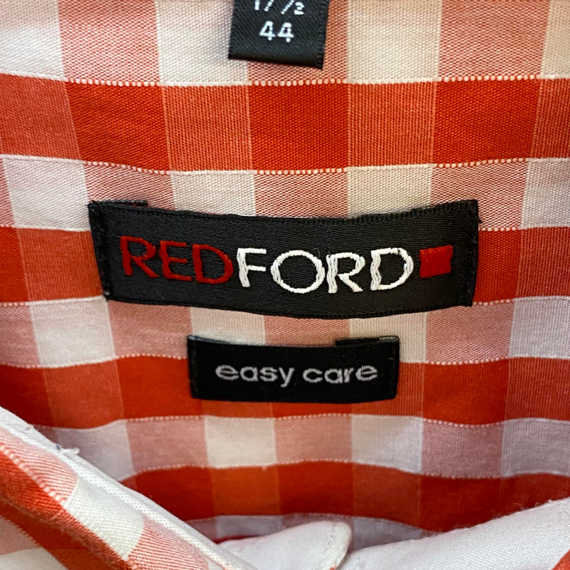 Trachtenhemd Herren rot weiß kariert Gr. 44 REDFORD Vintage, Ansicht 4