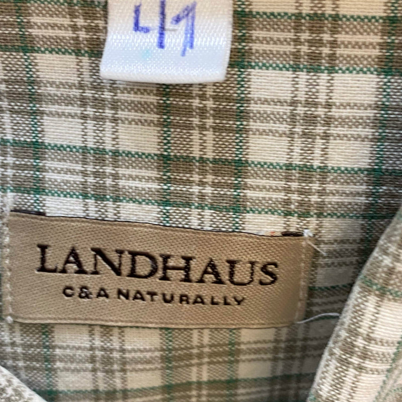 Trachtenhemd Herren kurzarm grün kariert Landhaus C&A Größe 41, Ansicht 5