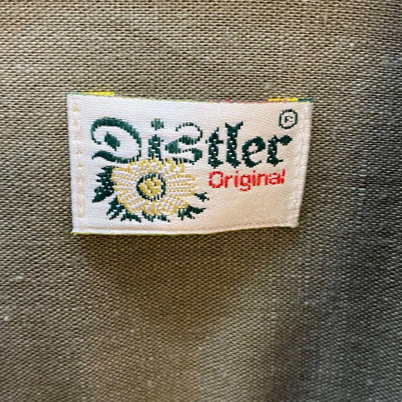 Trachtenhemd Herren kurzarm olivgrün Stickerei Distler Größe 41, Ansicht 3