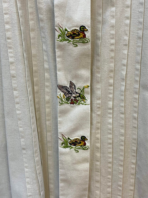 Trachtenhemd Herren beige mit Stickerei Baumwolle Gr. XXL (45/46), Ansicht 3