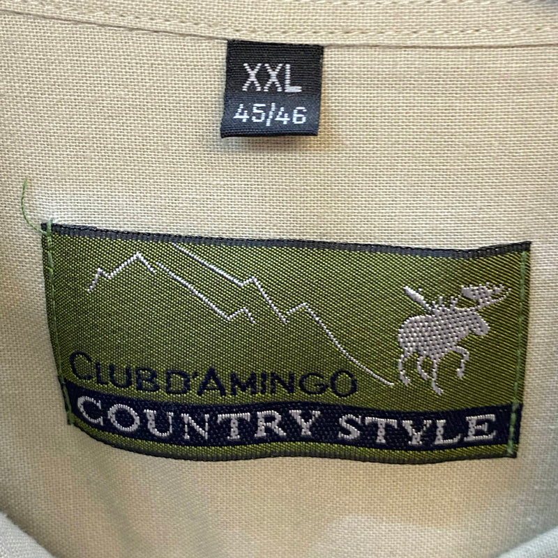 Trachtenhemd Herren beige mit Stickerei Baumwolle Gr. XXL (45/46), Ansicht 4