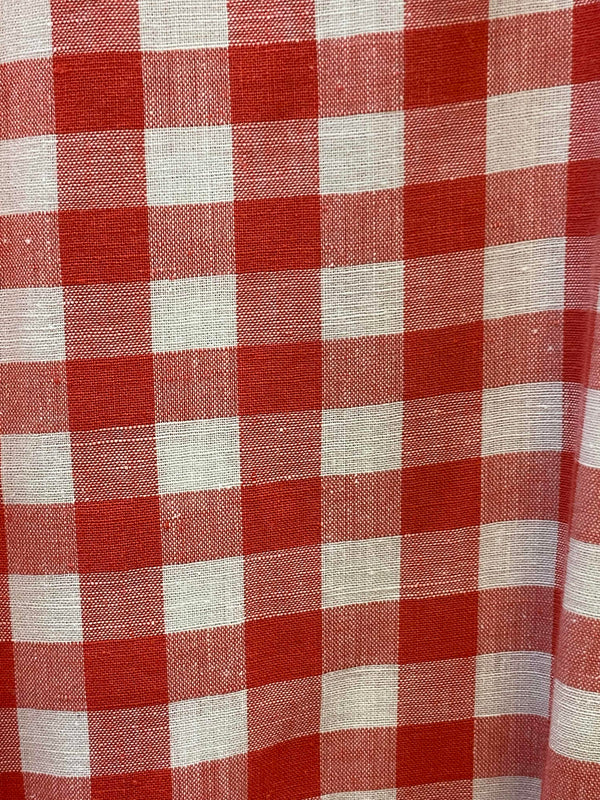 Vintage Trachtenhemd Herren Gr. 40 rot-weiß kariert – Country Style Kurzarmhemd, Ansicht 4