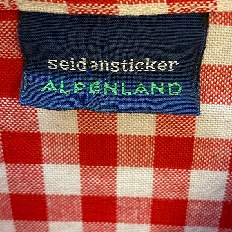 Vintage Trachtenhemd Herren Rot-Weiß Kariert Gr. 41 – Seidensticker Alpenland, Ansicht 5