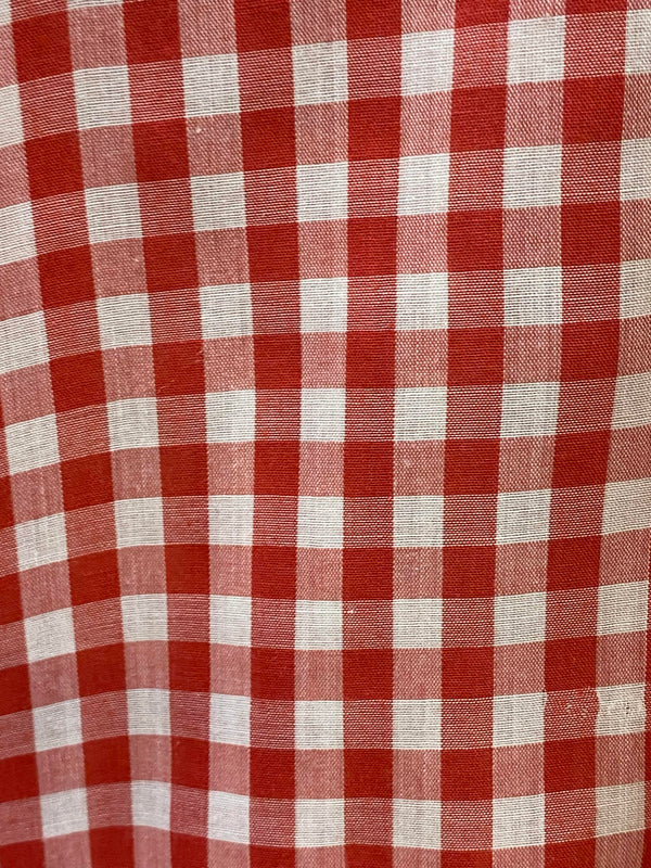 Vintage Trachtenhemd Herren Gr. 40 rot-weiß kariert, Ansicht 4