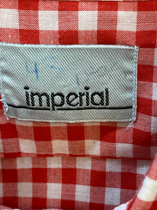 Vintage Trachtenhemd Herren Rot-Weiß Kariert Gr. 43 – Imperial, Ansicht 5