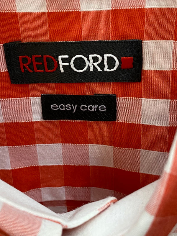 Redford Herren Trachtenhemd Gr. 40 rot weiß kariert, Ansicht 5