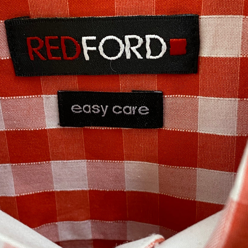 Redford Herren Trachtenhemd Gr. 40 rot weiß kariert, Ansicht 5
