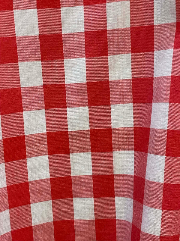 Vintage Trachtenhemd Herren Gr. 40 rot weiß kariert Baumwolle, Ansicht 4