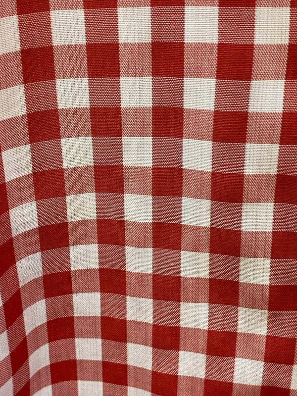 Vintage Trachtenhemd Herren Rot-Weiß Kariert Gr. 44 – Regatta Style Bügelfrei