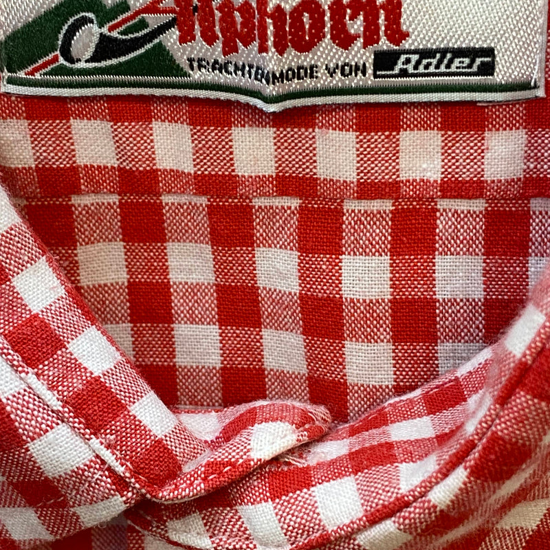 Herren Trachtenhemd rot-weiß kariert Gr. 41 – Alphorn Trachtenmode von Adler, Ansicht 5